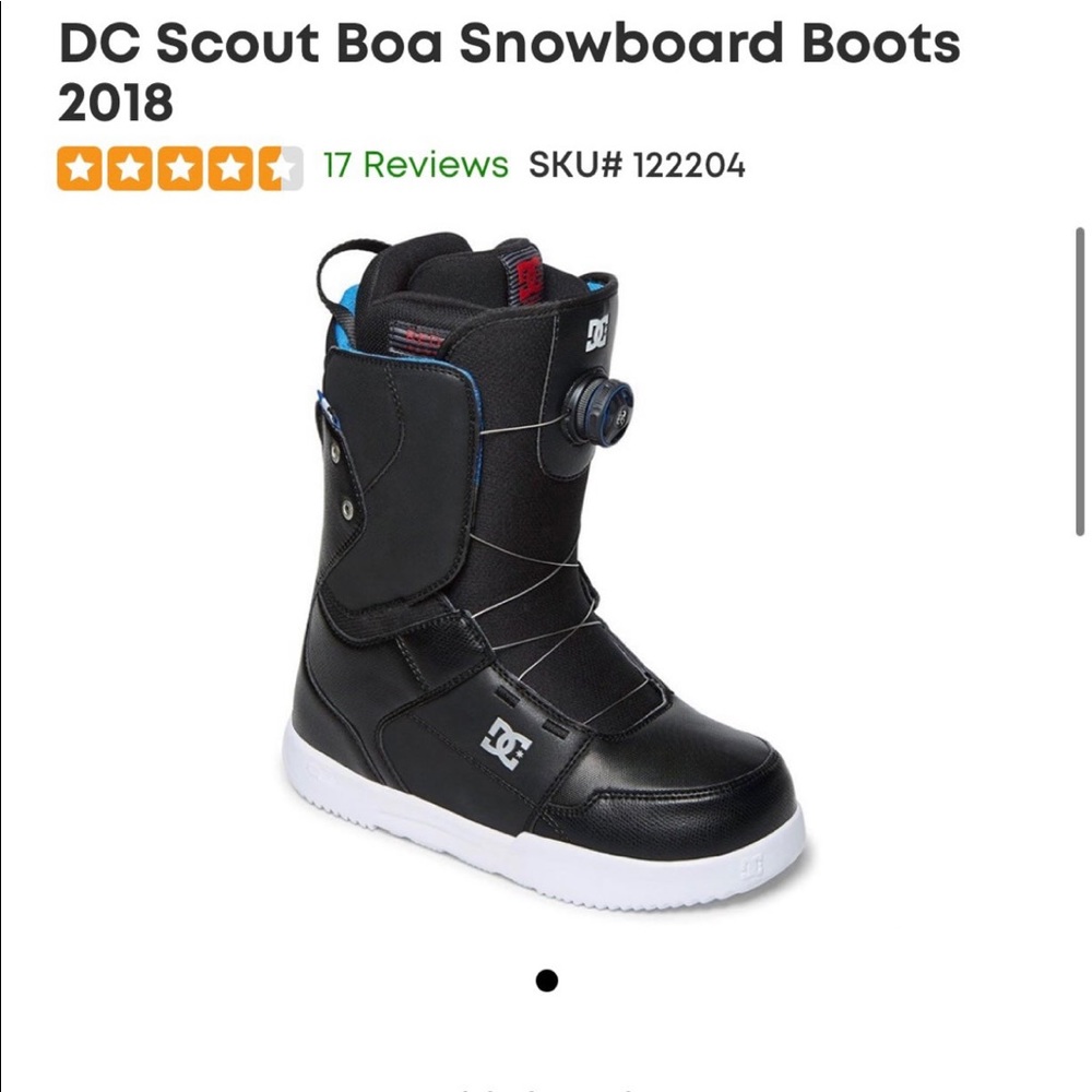 Mens DC Boa snowboarding boots, 10.5